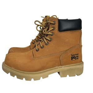 Timberland PRO Sawhorse 6" Composite Safety Toe Boots Wheat Men’s Size 4.5 92628